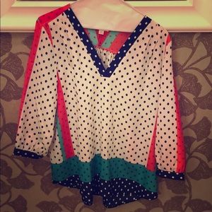 ECI polka dot top